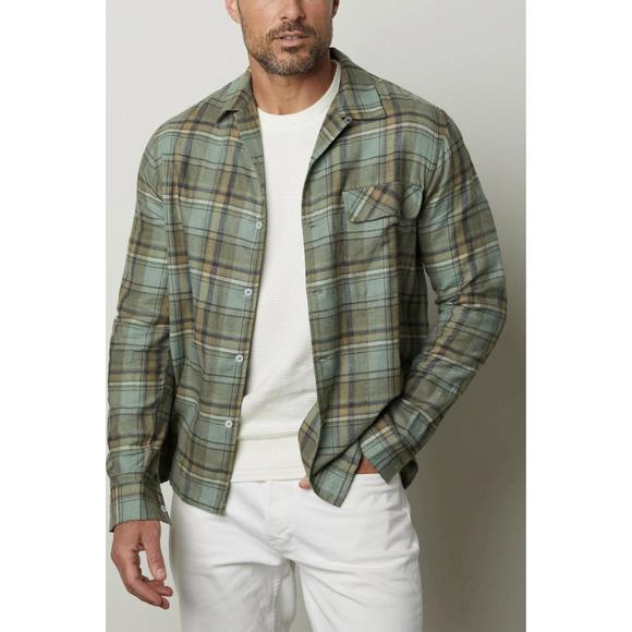 NEW VELVET BY GRAHAM & SPENCER timothy plaid shirt in multi - Picture 1 of 3